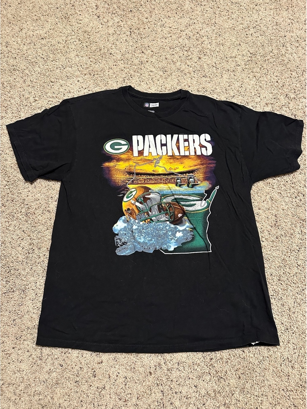 Vintage Green Bay Packers Graphic T-Shirt XL